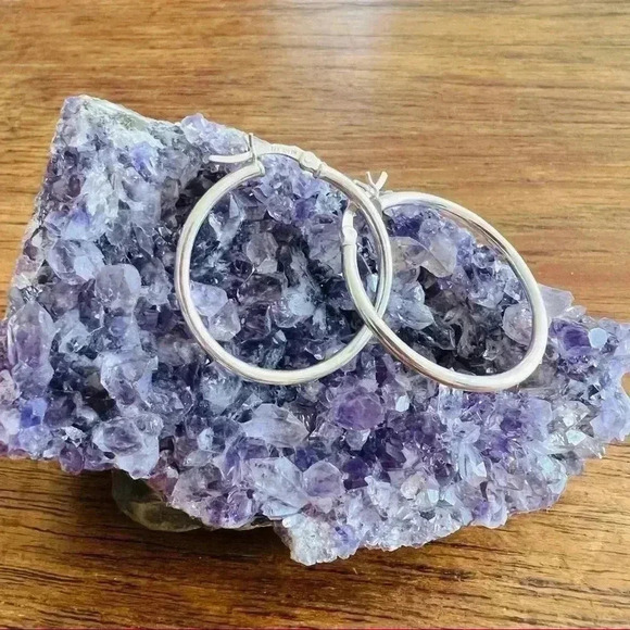 Classic Hoops 925 Hoops Earrings - Picture 3 of 6